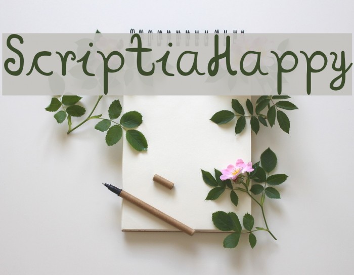 ScriptiaHappy Font examples