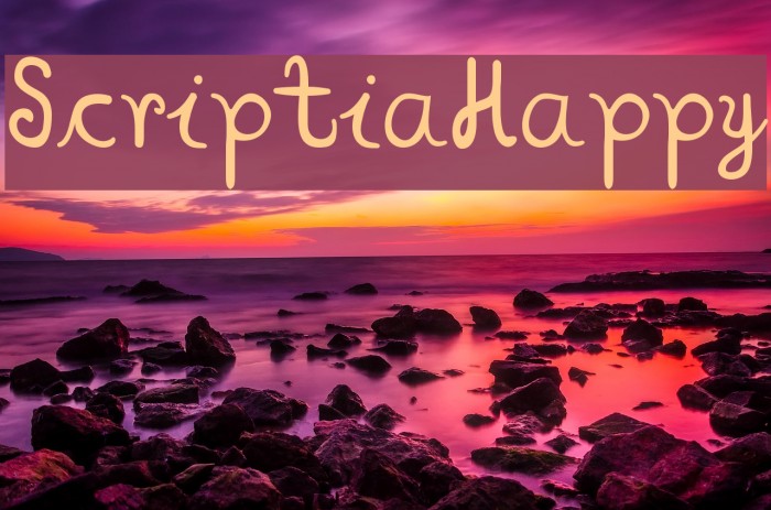 ScriptiaHappy Font examples