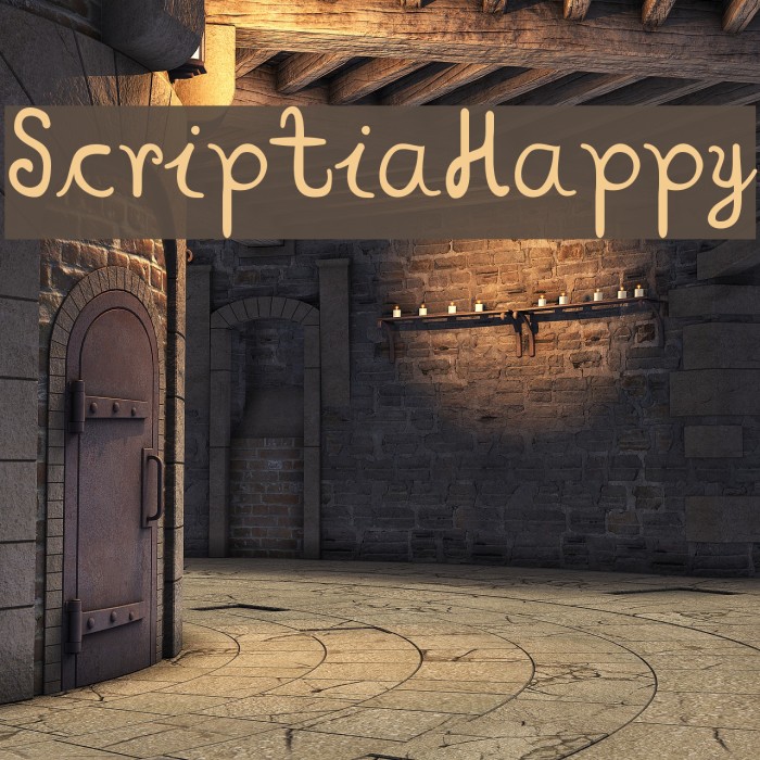 ScriptiaHappy Font examples