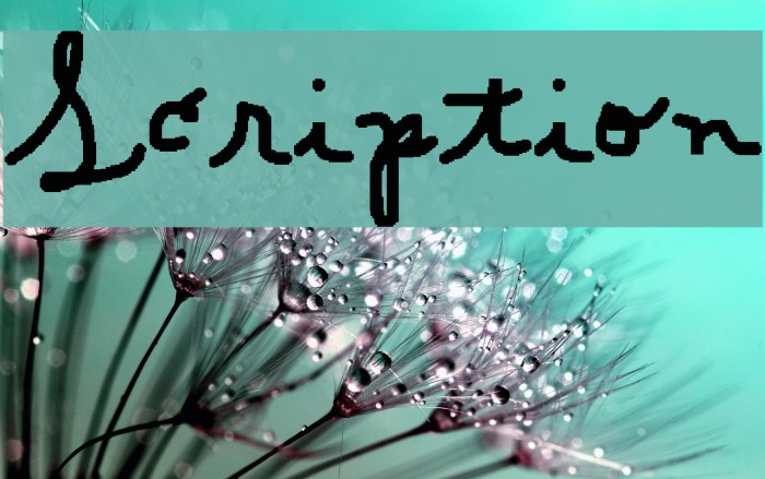 Scription Font examples