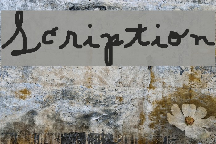 Scription Font examples