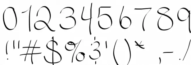 Scriptish Font OTHER CHARS