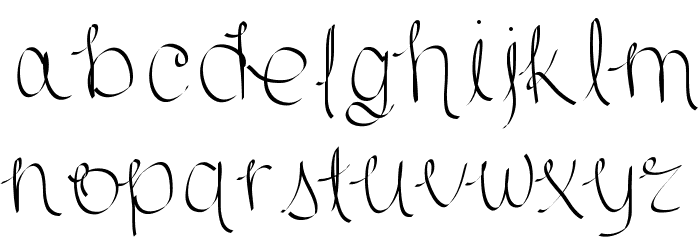 Scriptish Font LOWERCASE