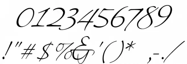 Scriptus Font OTHER CHARS