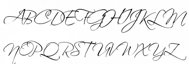 Scriptus Schriftart Groß