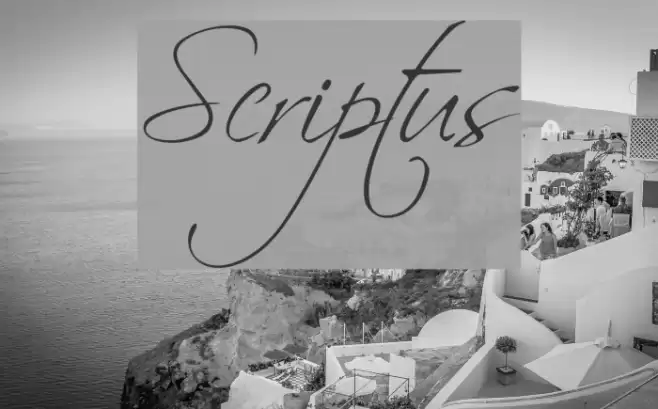 Scriptus Font examples