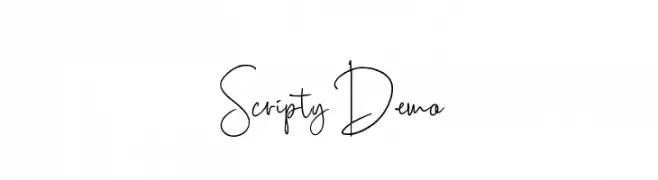 Scripty Demo  नि: शुल्क फ़ॉन्ट्स डाउनलोड