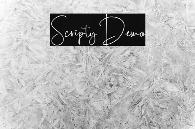 Scripty Demo Font examples