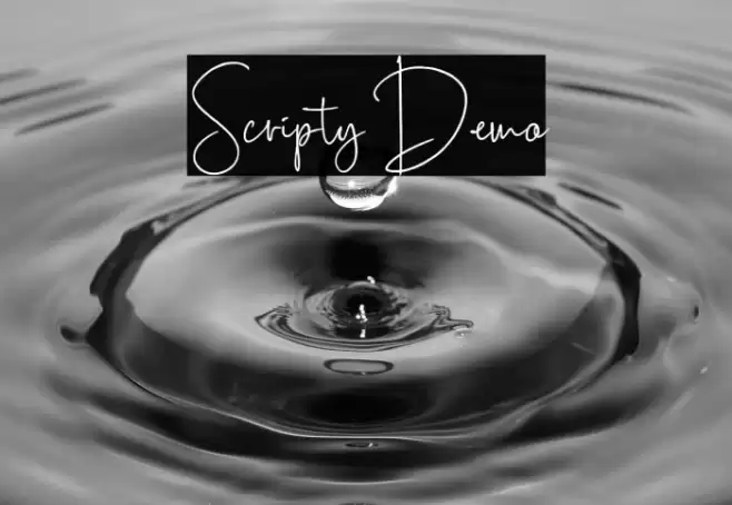 Scripty Demo Font examples