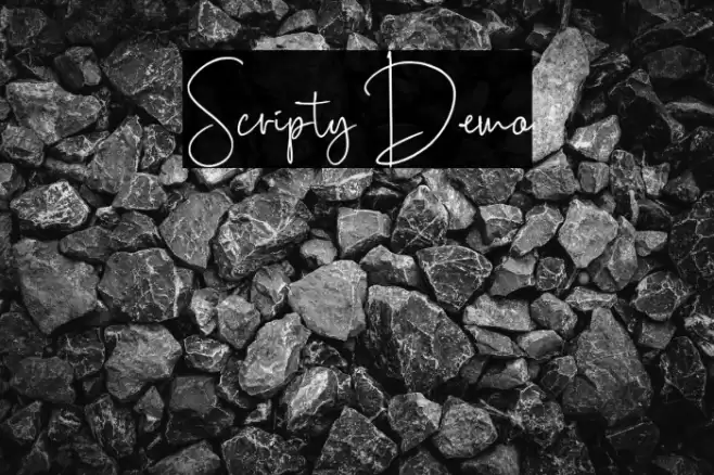 Scripty Demo Font examples