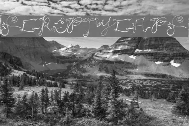 ScriptyCaps Font examples