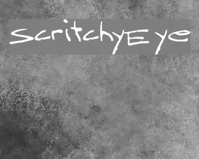 ScritchyEye Font examples
