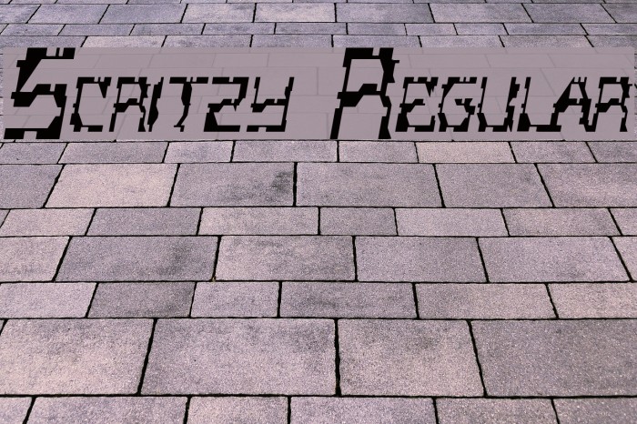 Scritzy Regular Fonte examples