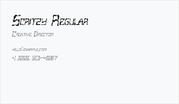 Scritzy Regular Business Card