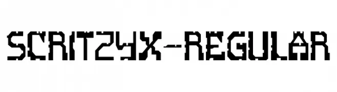 ScritzyX-Regular  नि: शुल्क फ़ॉन्ट्स डाउनलोड