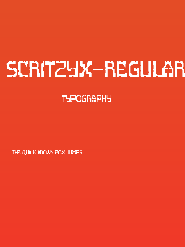ScritzyX-Regular Poster