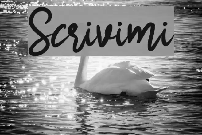 Scrivimi خط examples
