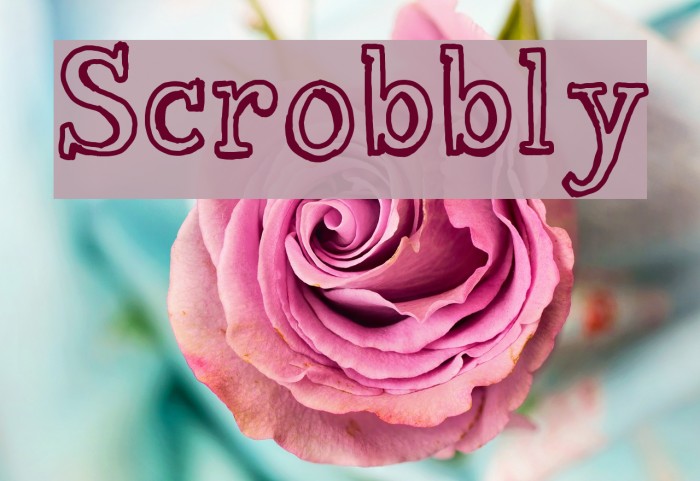 Scrobbly Font examples