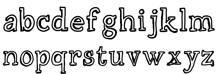 Scrobbly Font LOWERCASE