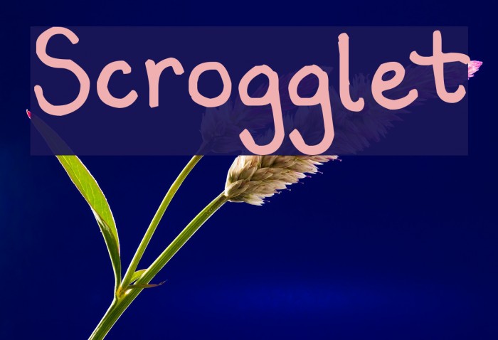 Scrogglet Font examples