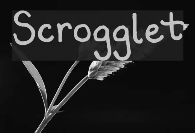 Scrogglet फ़ॉन्ट examples