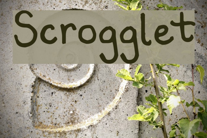 Scrogglet Font examples