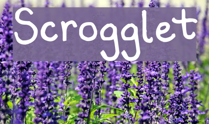 Scrogglet Font examples