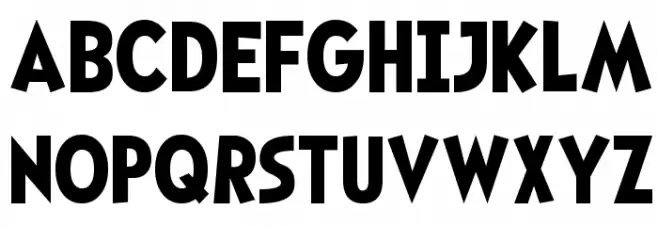 Scroller Schriftart Groß