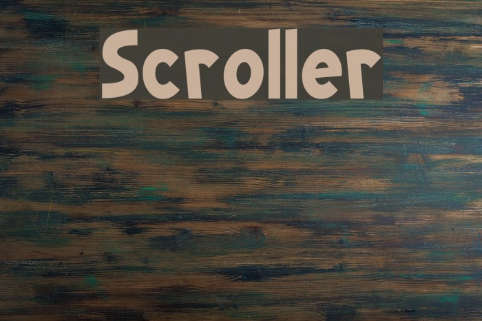Scroller Font examples