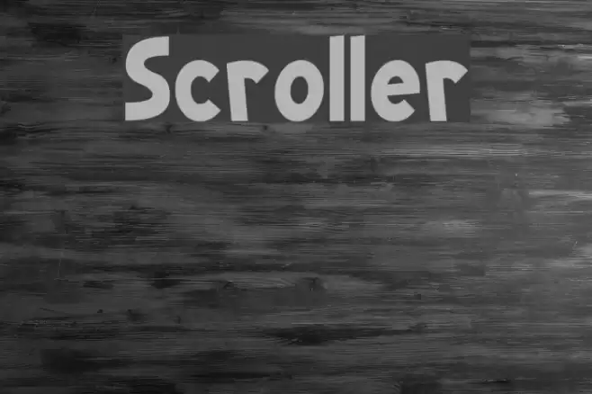 Scroller Font examples