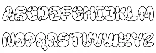 Scrouble Outline Fonte MAIÚSCULAS