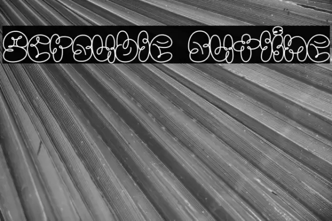 Scrouble Outline फ़ॉन्ट examples