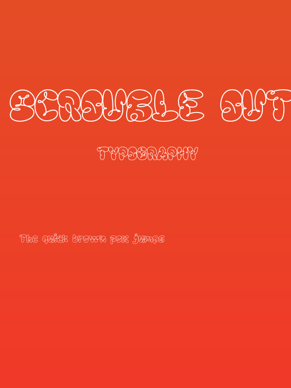Scrouble Outline Poster