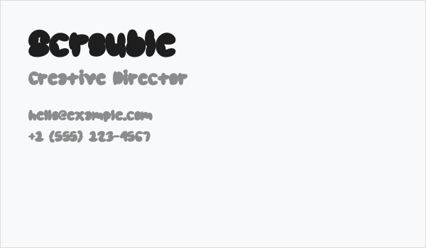 Scrouble Business Card