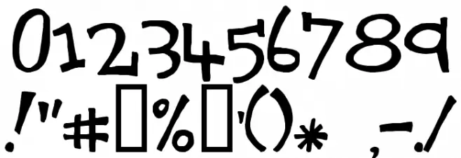 Scrubadoo Font OTHER CHARS