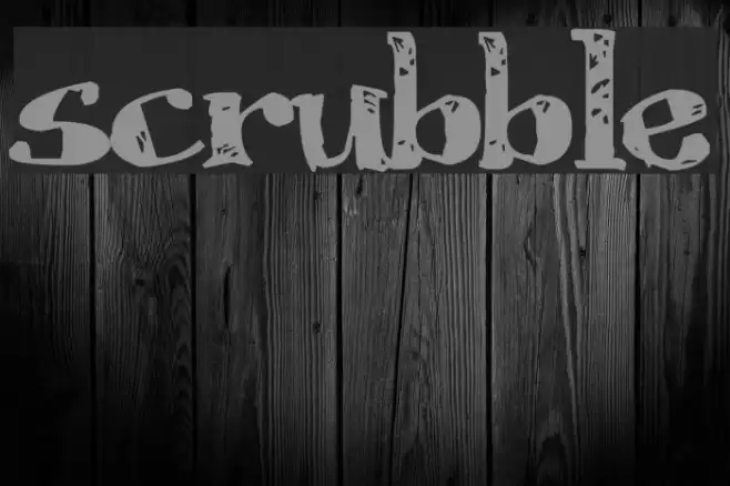 Scrubble フォント examples