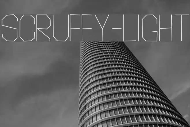 Scruffy-Light Font examples
