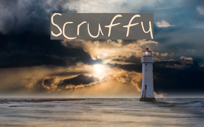 Scruffy Font examples
