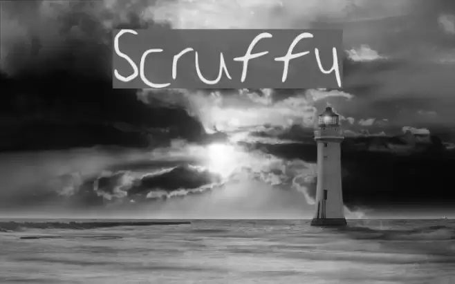 Scruffy Font examples