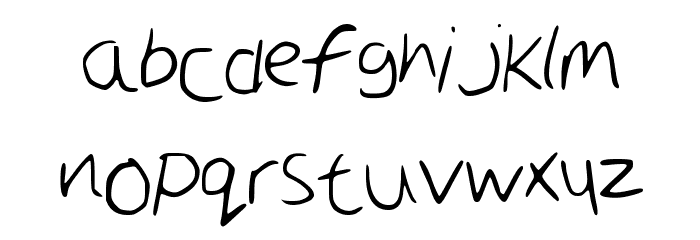 Scruffy Font LOWERCASE