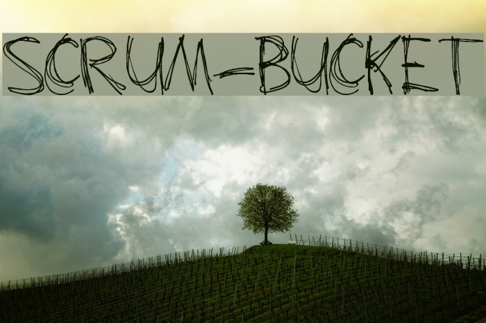 Scrum-Bucket Font examples