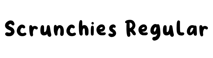 Scrunchies Regular  フリーフォントのダウンロード