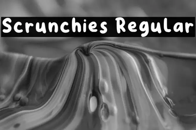 Scrunchies Regular Font examples