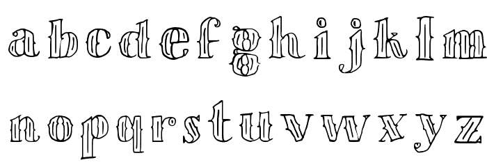 Scrupulous Regular Font LOWERCASE