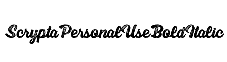Scrypta Personal Use Bold Italic  لخطوط تنزيل