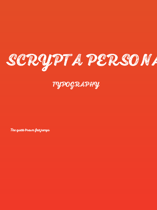 Scrypta Personal Use Bold Italic Poster