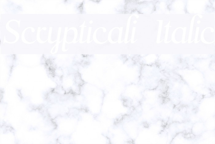 Scrypticali Italic फ़ॉन्ट examples