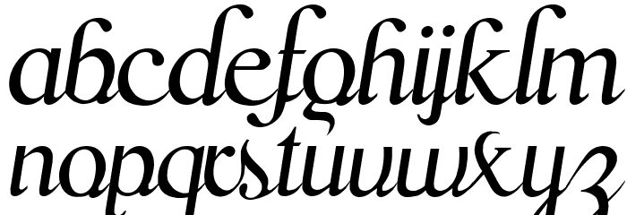 Scrypticali Italic फ़ॉन्ट लोअरकेस
