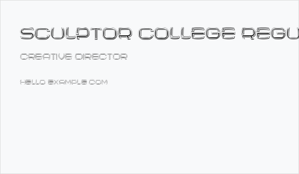 Sculptor College Regular Business Card