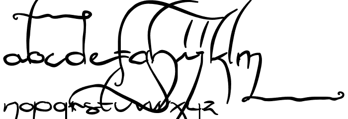 Sculptors Hand Alternatives Font LOWERCASE